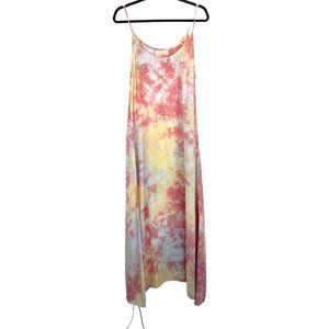 Natalie Martin Sunrise Tie Dye Trapeze Swing Cami Strap Maxi Dress